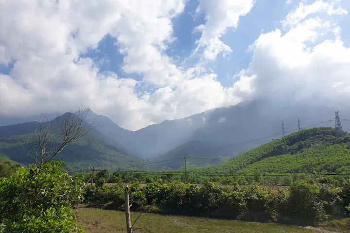 Hue City | Lang Co Beach | Green Mountains And Clouds
